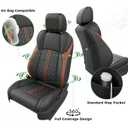Custom Seat Covers for Tacoma 4th Gen 2024 2025 2026 Double Cab SR5/TRD Sport/TRD Off-Road/SR Full Set with Console Covers, Waterproof Leather Back and Front Seat Protectors Black Brown