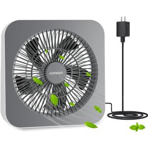 10 inch Box Fan, Small Window Fan with 3 Speeds, Quiet Square Fan Powered by DC Adapter for Bedroom Office Kitchen Home Apartment RV Camping, 8HRS Timer Function Work with Universal USB Type-C Cord