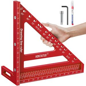 8.5 Inch Large Carpenter Square Multi-Angle Measuring and Marking & Creating Spacing Marks,15-90 Degrees Angle Marking Square,Marking Gauge