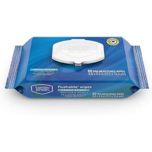 Berkley and Jensen Flushable Cleansing Wipes 1 prs