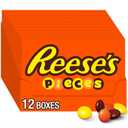 REESE'S PIECES Peanut Butter in a Crunchy Shell, Candy Boxes, 4 oz (12 Count) (EXP 06/01/27)