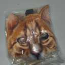 Valpeak 3D Cat Mask, Cat Headband, and Funny Cat Socks with cat Tails (Orange Cat Three-piece)