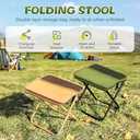 Portable Stool for Mountaineering and Hiking, 2025 New Lightweight Foldable Stool with Carrying Bag, Outdoor Footstool for Picnic Hiking Fishing (Black, Large)