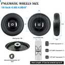 4.80/4.00-8" Pneumatic Tire and Wheel Assy,2PR (Air Filled)- 5/8"or 3/4" Powdered Metal bushings and 3"or 6"Center Hub, for Wheelbarrows,Garden and Utility Carts,Trolleys,Wagon and More
