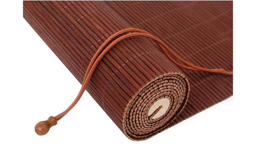Bamboo Blinds, Easy to Install Bamboo Shades for Indoor Windows, Custom Sizes Roller Shades for Indoor Windows, Roll Up Blinds Indoor Outdoor Patio