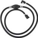 Maxmartt Boat Fuel Line 3/8in 7ft Boat Motor Fuel Gas Hose Fuel Line with Ball Pump Marine Gas Tank Fuel Line Assembly with Primer Bulb Connector for Marine Johnson