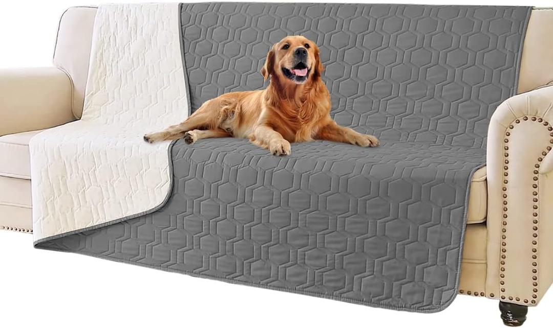 Waterproof and Non-Slip Dog Bed Cover and Pet Blanket Sofa Pet Bed Mat car Incontinence Mattress Protectors Furniture Couch Cover for Most Cats Dogs,Pets52x82-Dark Grey (52x82Inch (Pack of 1))