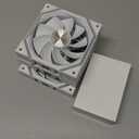 Jungle Leopard Galaxy 120mm PC Reverse Blade Case Fans, ARGB and PWM Cooling Fan PC, Axle Core Double Ring CD Pattern Module Computer Fans, DaisyChain 5V RGB Fan (White 3 Pack)