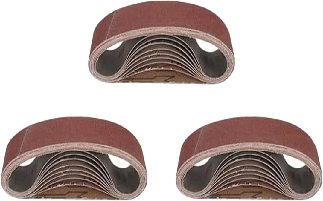 Mini Belt Sander, Electric Small Sander Knife Making Supplies, 7 Adjustable Speed Electric Knife Sharpener, Power Belt Grinder for Woodworking, Metal Working DIY (Sanding Belts x 30)