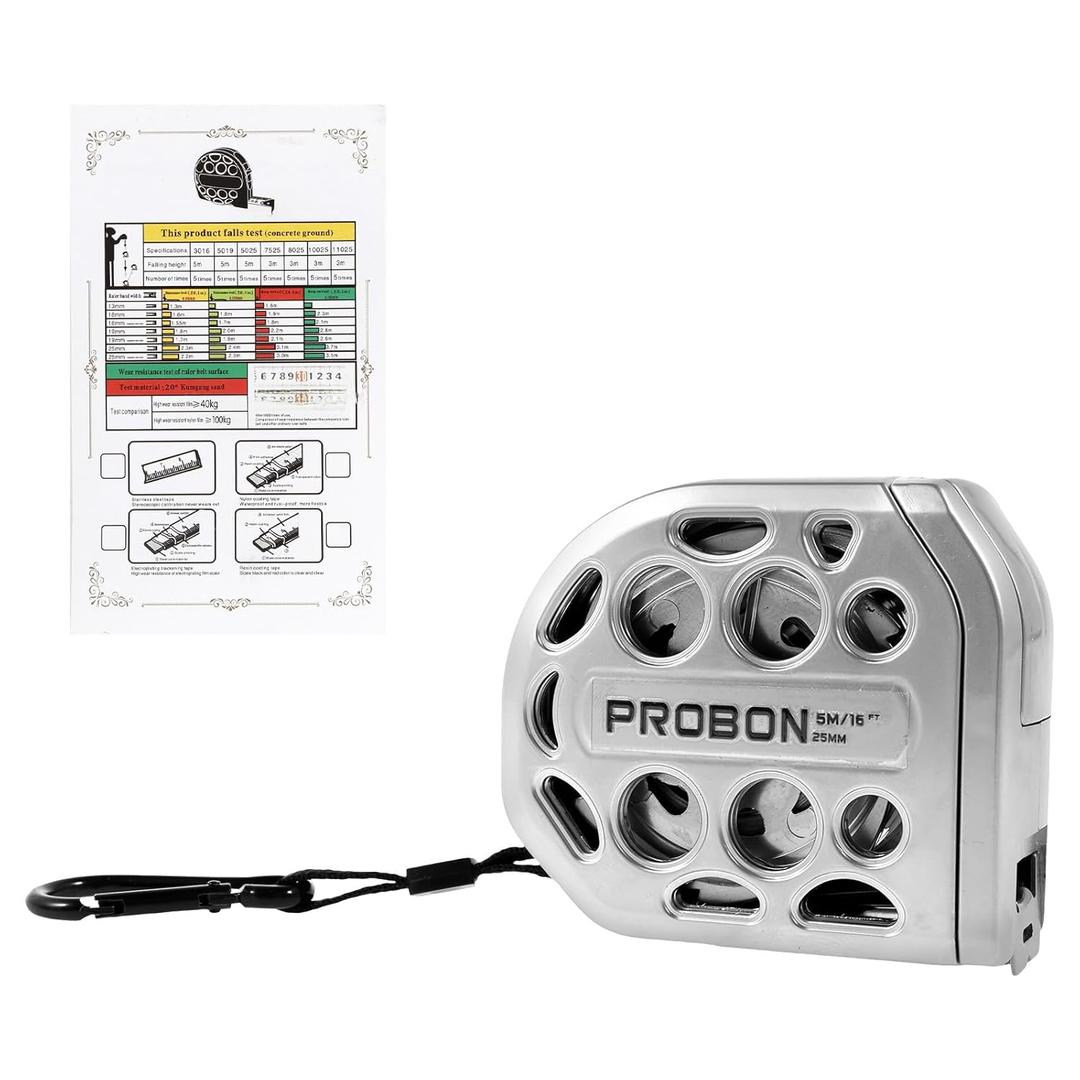 Tape Measure, Stainless Steel Measuring Tape with Double-Sided Scale, Retractable Measurement Tape Ruler, Waterproof Hollow Design Retractable Tapes for Household Woodworking (16.3Ft)