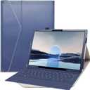Bige for Dell XPS 13 2-in-1 9315 Case, PU Leather Folio with 2-Folding Stand Cover for 13.4" 2-in-1 Tablet, Dark Blue