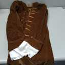 LMYOVE Boys Benjamin Franklin Costume 18th Century Boy Colonial Costume Halloween Historical Outfit 4PCS in Size XL Brown