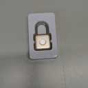 Fingerprint Padlock eLinkSmart Gold Metal Padlock Keyless Combination Padlock for Gym Locker Shed Locker Storage Units Luggages Suitcases
