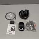 Ansee Wireless TV Headphones for Seniors & Hearing Impaired, Folding Over Ear Headphones with 2.4GHz RF Transmitter Support Optical RCA AUX, No Audio Delay, 100ft Wireless Range (Black)