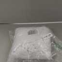 BDDC Table Skirts for Rectangle Tables 6ft  OnePiece White Tablecloths and Skirt, Wrinkle Resistant Ruffles Elastic Cover for Banquets, Weddings, Events, Parties