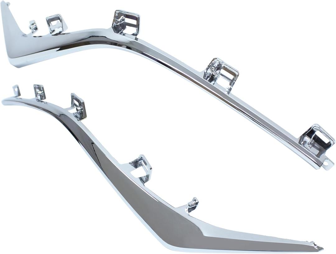 ApplianPar 2Pcs Front Driver and Passenger Side Chrome Grille Molding Trim for 3 and 3 Sport 2014 2015 2016