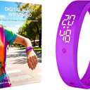 Vibrating Alarm Wristband Silent Wrist Alarm Clock Watch Wind up Bands for Deaf People No Batteries Bracelet for Heavy Sleepers Dawn Wake up Sleeper that Won't Wake Partner (Purple)