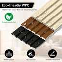 RITOLLO 18Pack WPC Wainscoting Panels, 48.2 x 6.2 Inches 3D Accent Slat Wall Panels for Interior Wall Decor, Fluted Wood Paneling for Living Room, TV Background, Office, Bedroom(Matte Black)