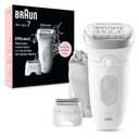 Braun Epilator Silk-pil 7, Hair Removal Device, Women Shaver & Trimmer, Wet and Dry, Wide Head, Includes Shaver Head and Trimmer Comb, SE7-041, Silver