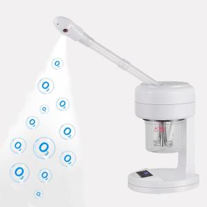 Facial Steamer, Portable Nano Ionic Face Steamer with LCD Screen, Extendable 360 Rotating Arm, Rotatable Nozzle, Hot Mist Function for Personal Care at Home or Salon
