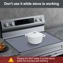 Stove Top Covers for Electric Stove,28 x 20 Silicone Stove Cover Mat, Heat Resistant Glass Cooktop Cover,Ceramic Stove Protector,Flat RV Range Stovetop Protector Pad, Dish Drying Mat for Kitchen,Grey