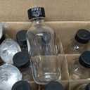 AOZITA 12 Pack, 2 oz Small Clear Glass Bottles w/Lid & 3 Funnels - 60ml Boston Shot Bottles for Health, Immunity, Potion, Wellness, Sample, Ginger, Juice - Mini Personal Care & Beauty Travel Bottle