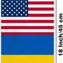 Ukraine USA Friendship Garden Flag12x18 in Burlap Ukrainian America US Outdoor Banner for Patio Yard with Double Side