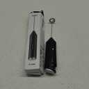 Bonsenkitchen Powerful Milk Frother for Coffee, Fast Handheld Drink Mixer with Stainless Steel Whisk, Battery Operated Hand Frother Stirrer Wand-Black