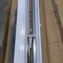 Paramondo Retractable Door Screen for Single Door, Free Stop Sliding Patio Doors - Durable White Aluminium Frames with Fiberglass Mesh - White, Size 34 5/8" Wide x 81 3/8" High