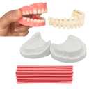 Denture Fake Teeth - Do it Yourself Full or Part Top and Bottom Fake Teeth at Home, Repair Missing Teeth, Improve Smile(Gypsum Model Gum Material and Fake Teeth)