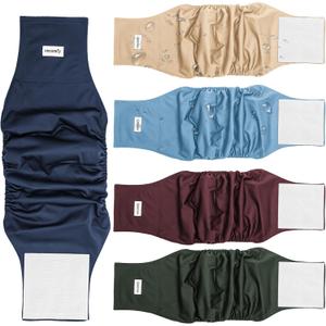 Belly Bands for Male Dogs(5 Pack),Premium Washable Reusable Small Dog Belly Wrap Leakproof Puppy Diapers, XS