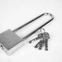 Long Shackle Security Padlock with Extended Handle for Indoor and Outdoor Use, Wardrobe Door Handles, Household Storage Cabinets U-Shaped Locks