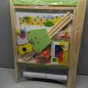Tiny Land Easel for Kids, Double-Sided Magnetic Easel, Adjustable Wooden Kids Art Easel with Paper Roll, Learning-Toy for 3,4,5,6,7,8 Years Old Boy & Girls