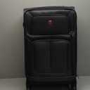 SwissGear Sion Softside Expandable Luggage, Dark Grey, Checked-Large 29-Inch