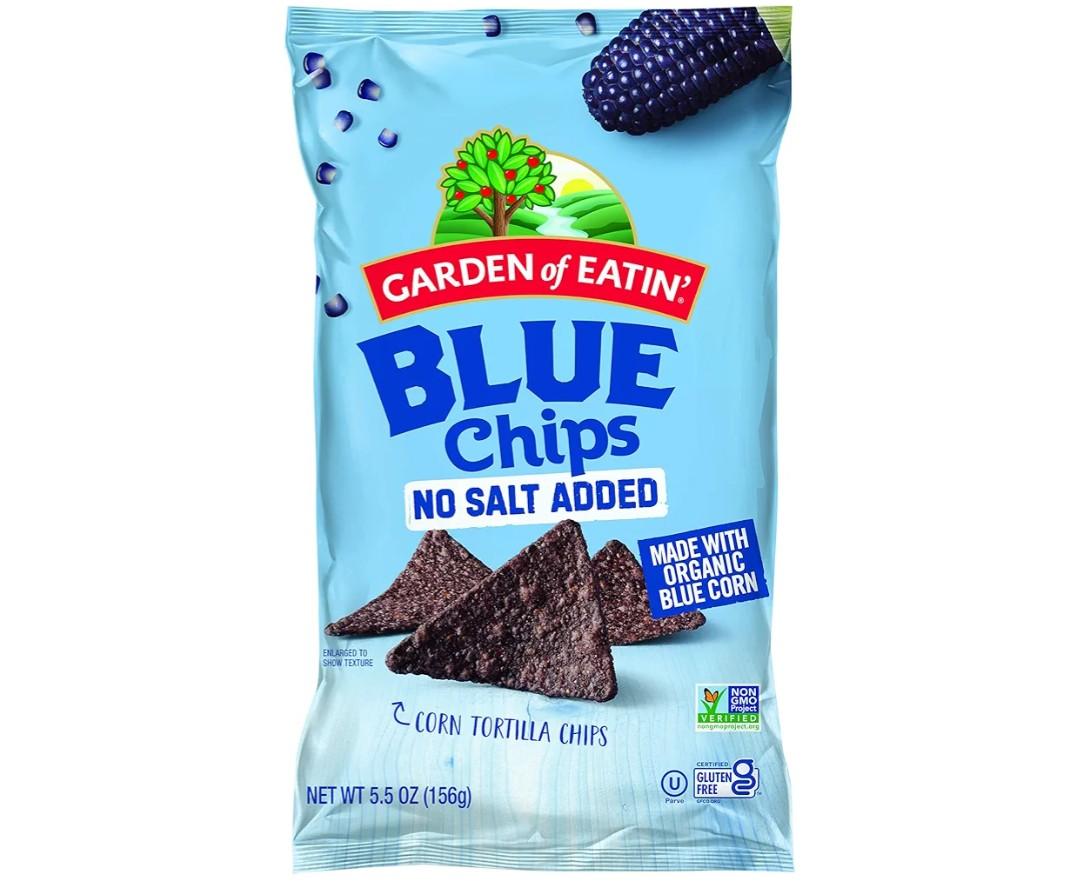Garden of Eatin' Tortilla Chips, Unsalted, Blue Corn, 5.5 oz (Pack of 12)BB:30 Jan 26