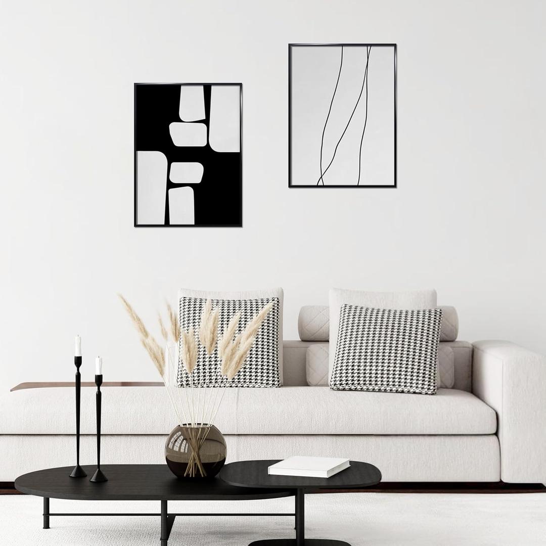VIOLABBEY 18x24 Frame Set of 2, 18 x 24 Black Poster Frames for Wall Mounting Vertically or Horizontally, Gallery Wall Picture Frame