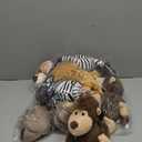 HyDren 12 Pieces Safari Stuffed Animals 11.8 Inch Jungle Animal Toys Set Boys Girls Plush Forest Animals Lion Elephant Zebra Giraffe Tiger Monkey for Zoo Animal Party Teacher Student Award