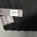 KDF Straight Leg Jeans for Women High Waisted Jeans Frayed Baggy Pants Raw Hem Loose Stretchy Cropped Wide Leg Jeans
, Black, Size 10