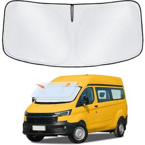 Sun Shade Sunshade for Ford Transit Windshield Cover, 4-Layer Front Window Shade Custom for Transit 2015-2025 2026 XL,Wagon XLT Cargo Vehicle,Connect Van XL Sun Visor 240T Shade Blocks UV Rays