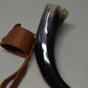 Drinking Horn  10-12 Inch Viking Gifts for Men & Women | With Thor Bottle Opener & Stand | Handmade & Real Ox Horns | Norse Viking Cup Perfect For Beer, Ale, Mead (12 Oz) (Natural Polished)