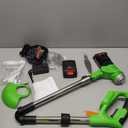 Cordless Weed Wacker with 2 Batteries, Lightweight Electric Grass Trimmer, Adjustable Weed Eater,Weed Erimmer Green