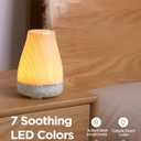 InnoGear Essential Oil Diffuser, Ultrasonic Diffusers for Home Aromatherapy Humidifier for Mother's Gift Bedroom Room 7 Colors LED 2 Mist Mode Auto Off, White Grey