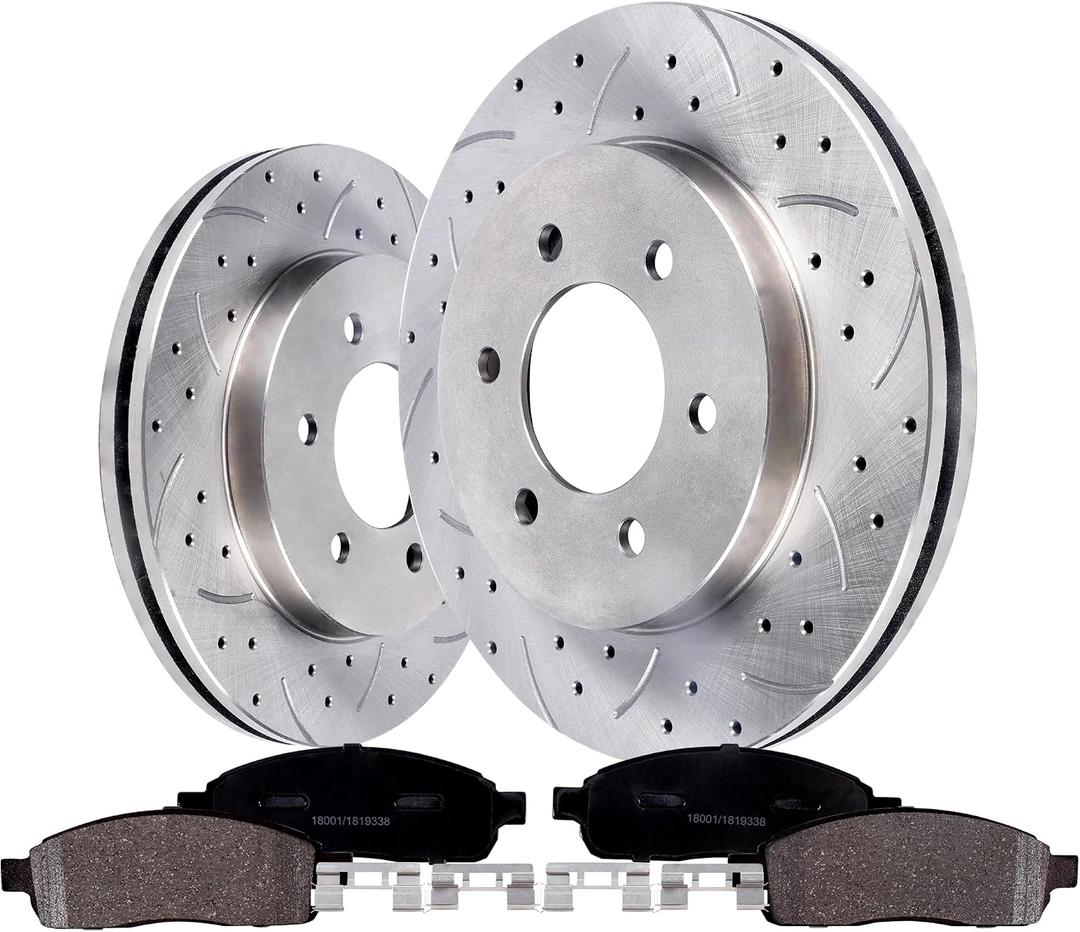 Front Brake Kits With Pads And Rotors Compatible With Ford F-150 2004-2008, For Lincoln Mark Lt 2006-2008 4.2l 4.6l 5.4l V6 V8 4wd 6-Lug