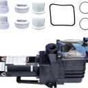 SWIMLINE HYDROTOOLS Swimming Pool Pump For Inground & Above Ground Pools | 1.5 HP, 6660 GPH Filter Pumps | 115/230 V, Powerful Flow W/ Strainer Basket Single Speed Silent Noise, DOE Replacement