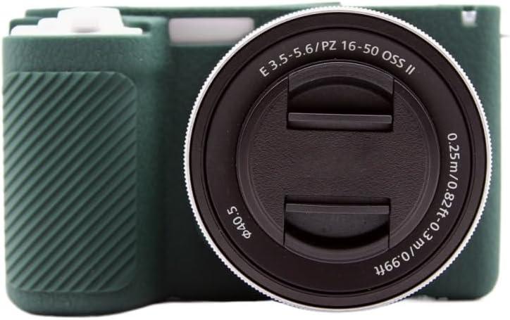 Silicone Case for Sony ZV-E10 II Camera, Soft Protective Cover with Anti-Slip Grip and Lens Protection for ZV-E10 M2 Digital Camera, Scratch Resistant (Deep Green)