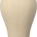 24 Inch Canvas Block Head Mannequin Head for Wigs Salon Wig Head with Mount Hole for Wig Making,Weave Hair Braiding Stand Hat Display Stand,Hairstyle Doll Head Durable Easy to Put Pins In & Out
