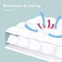 SameBed Mattress Topper Queen,Extra Thick Mattress Pad Cover for Back Pain,Cooling Mattress Protector with 8-21 Inch Deep Pocket,Overfilled Down Alternative Filling