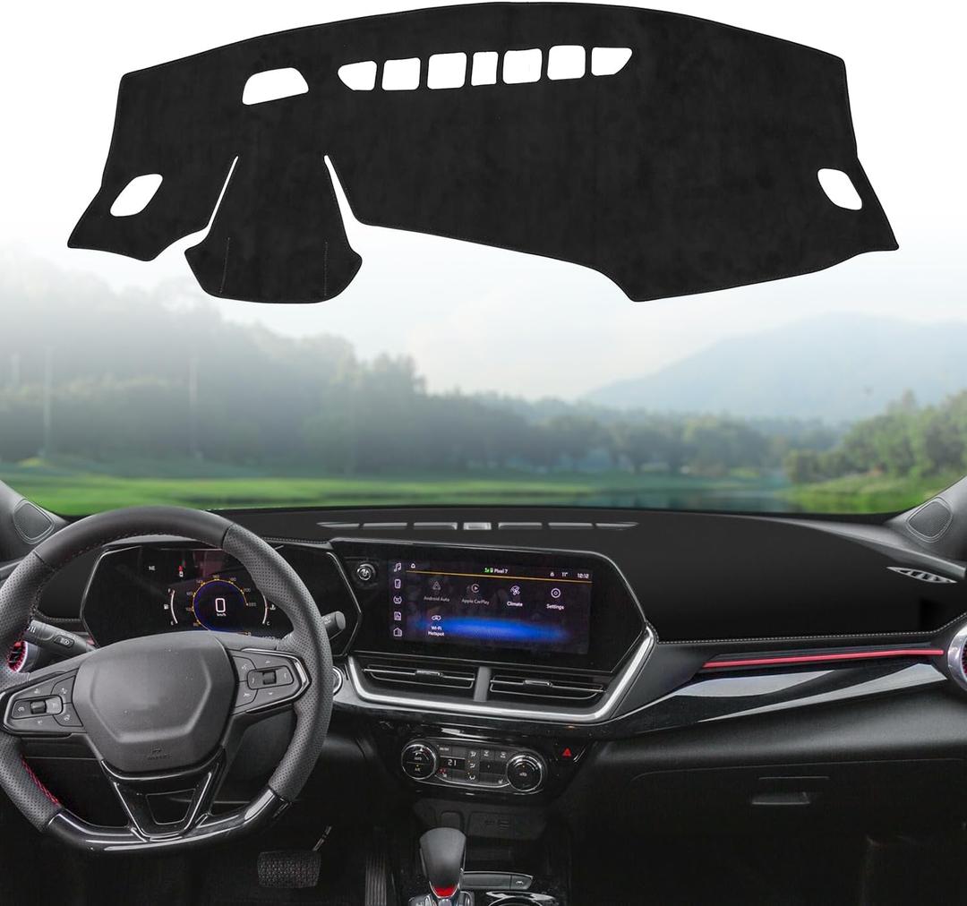 auovo Dash Mat Center Console Cover Protector Sunshield Cover Dash Pad Dash Carpet Compatible with 2024 2025 Chevy Trax Dashboard Mat Dash Cover