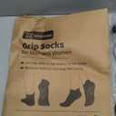 Unenow Unisex Non Slip Grip Socks with Cushion for Yoga Pilates Barre Home & Hospital (Medium, 4 Pairs-Black/Blue/Light Grey/Dark Grey)