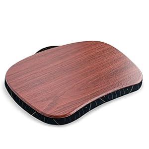 Jasenna Lap Laptop Desk - Portable Lap Desk with Pillow Cushion, Fits up to 15.6 inch Laptop for Home Office Students Use as Computer Laptop Stand, Book Tablet(1-Dark Brown)